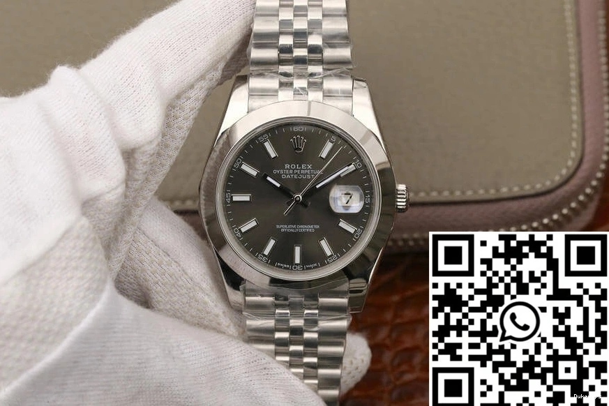 EW M126300-0008 Factory Datejust Grey Rolex Dial 0127